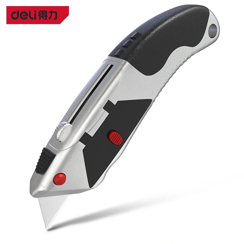 Deli Heavy-Duty Zinc Alloy Utility Knife with SK2 Blade | DL4262