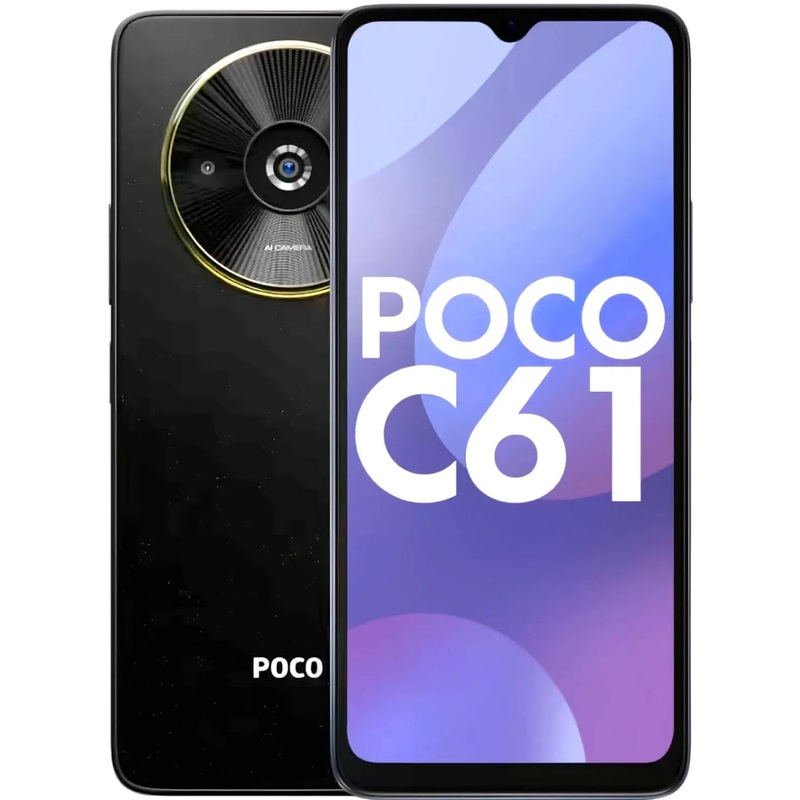 POCO C61 Smartphone 4GB RAM 128GB Storage | Black