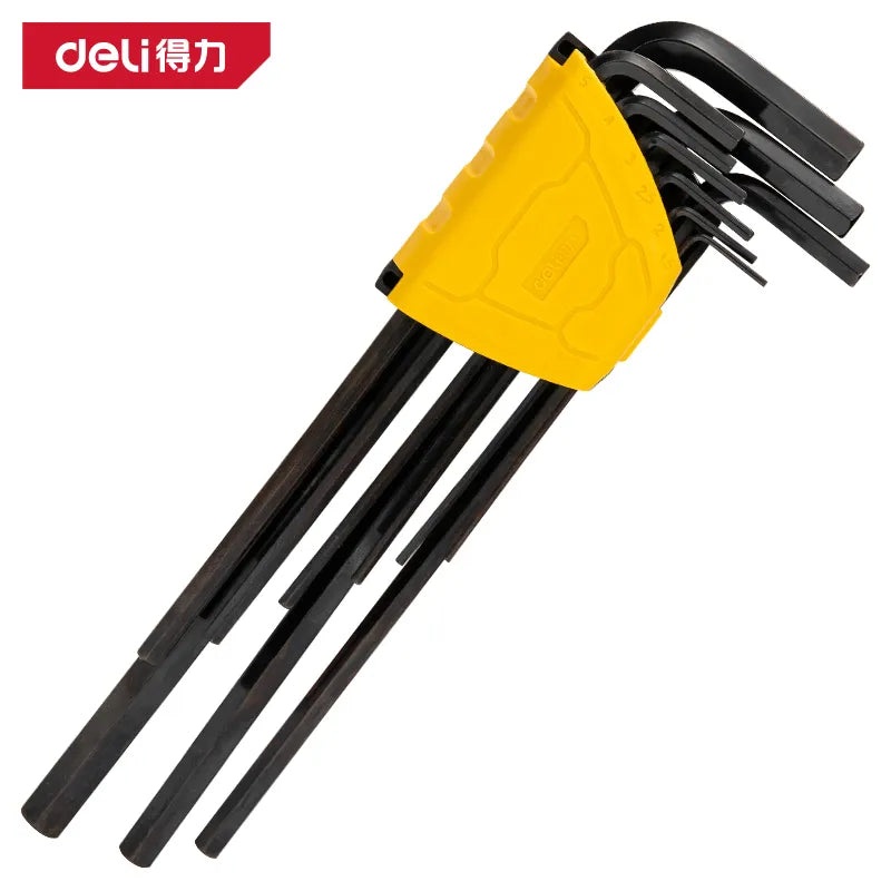 Deli Extra-Long Flat Head Hex Key Set 9-Piece | DL231309H
