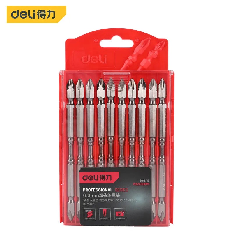Deli Professional Double-Ended Screwdriver Bit Set PH2110mm | DL254110