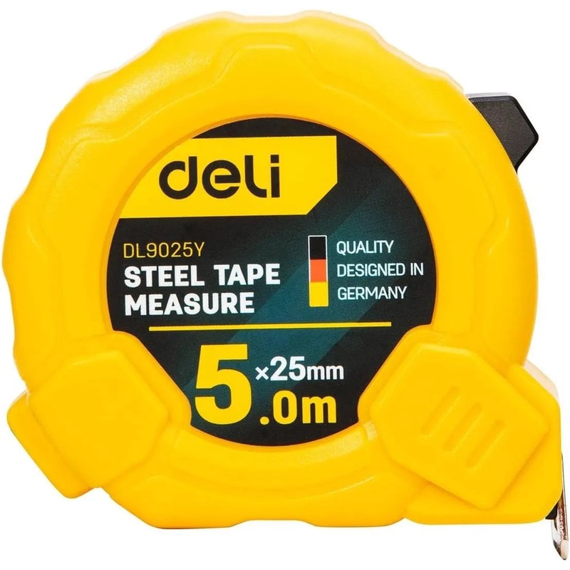 Deli Steel Tape Measure 5m x 25mm | DL9025Y
