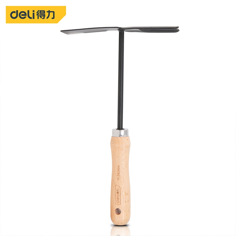 Deli Tools DL580824 Dual-Use Hoe with Wooden Handle