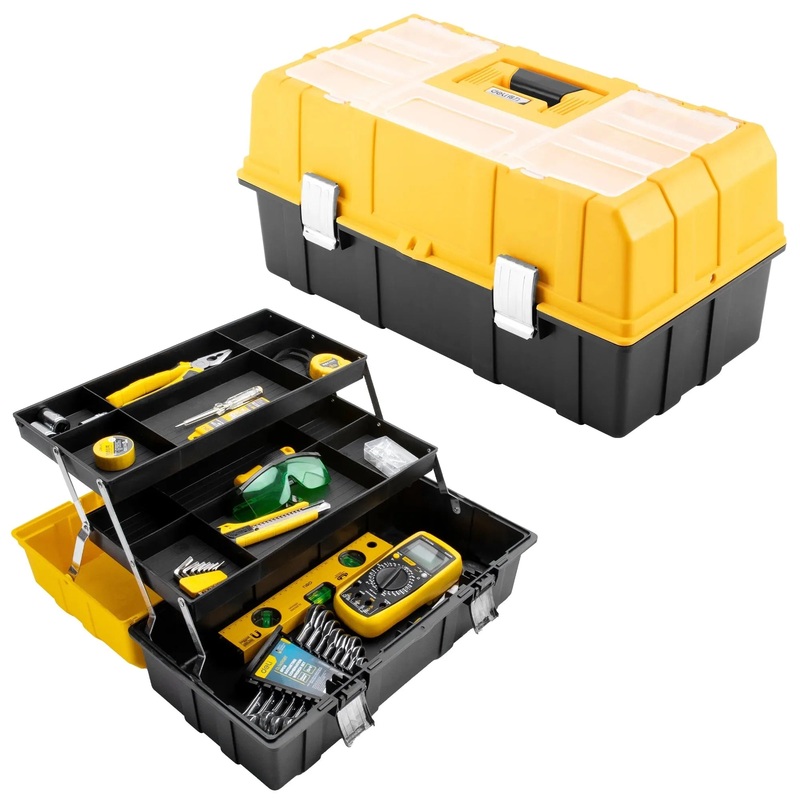 Deli 21-Inch Three-Layer Folding Toolbox | DL432021