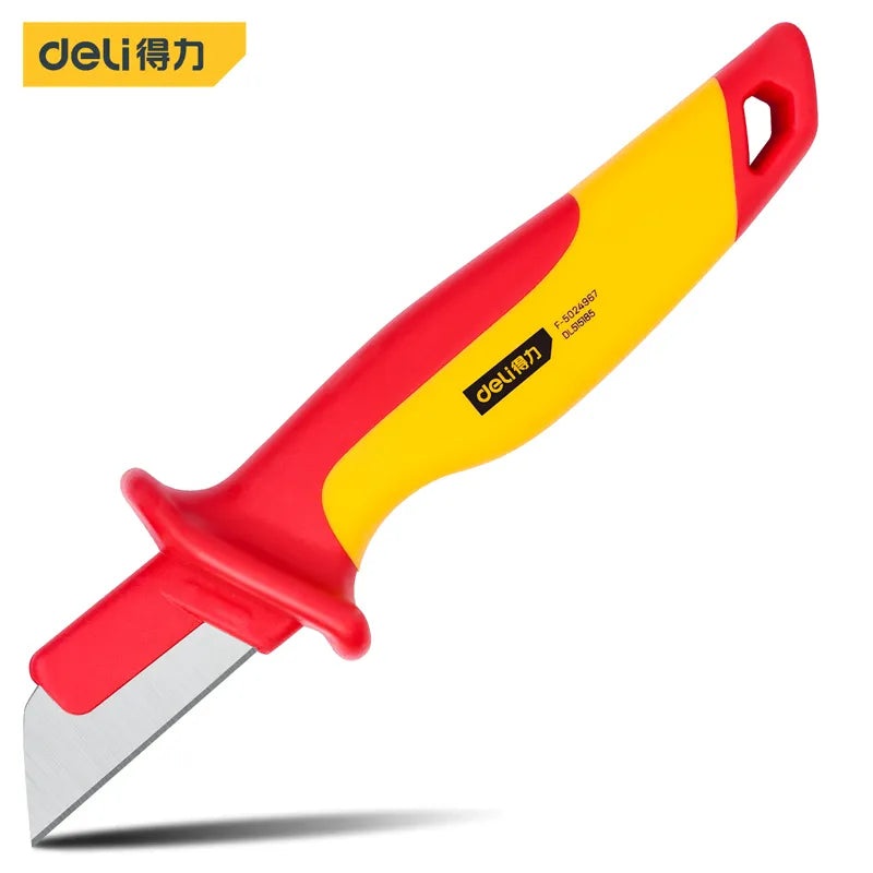 Deli Insulated Straight Cable Knife 185mm | DL515185