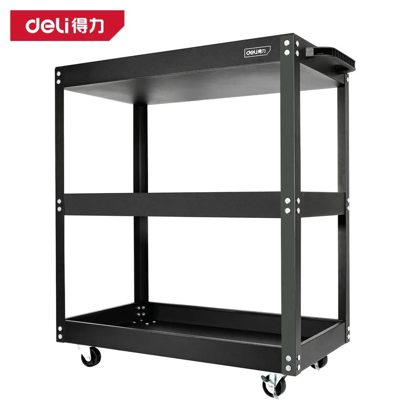 Deli Reinforced Three-Layer Tool Cart 75x35x76cm | DL433023