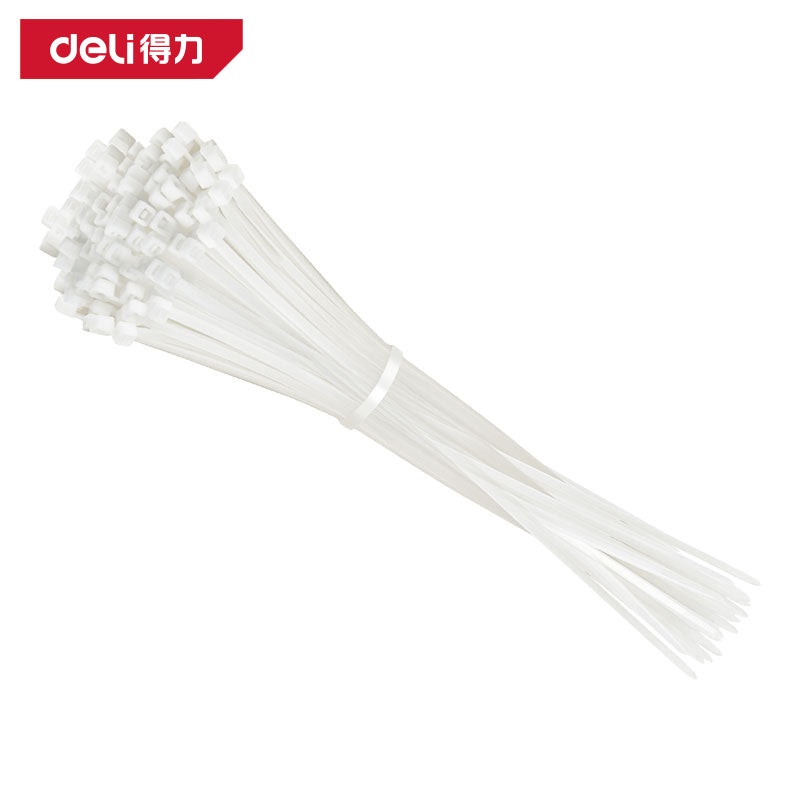 Deli Tools DL506152 Cable Ties - 5x300mm, 200 pcs, White