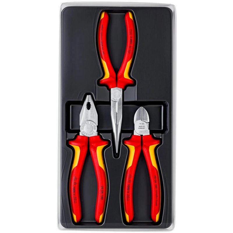 Knipex Electro VDE Pliers Set 3-Piece | 00 20 12