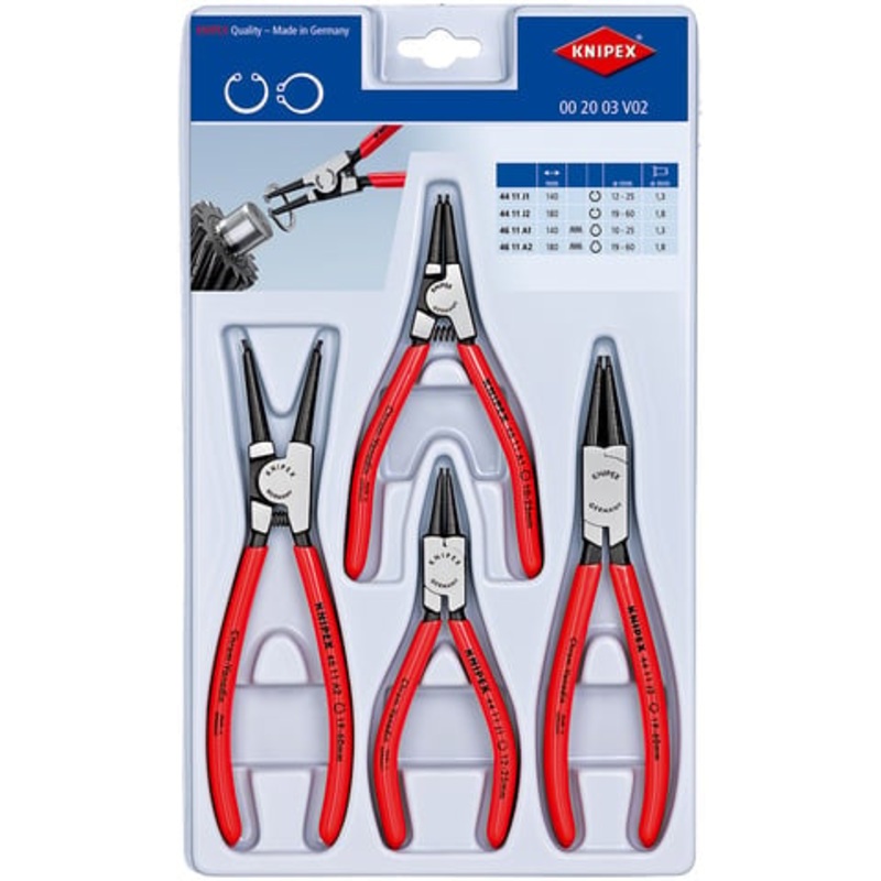 Knipex 4-Piece Circlip Pliers Set - 00 20 03 V02