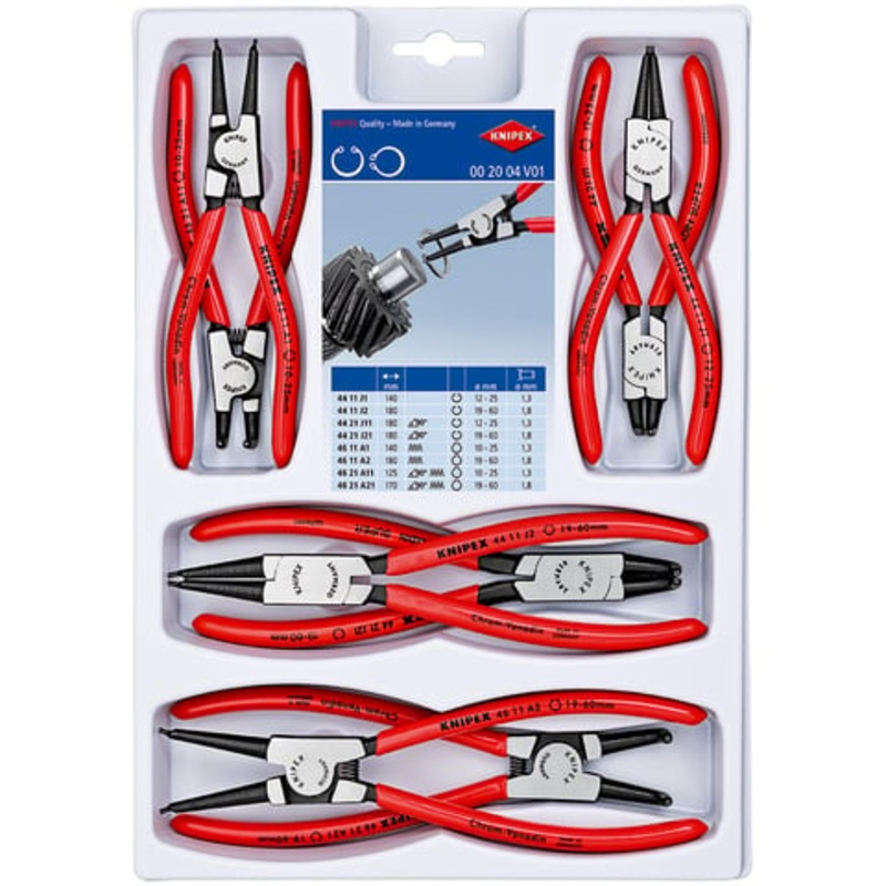 KNIPEX 8-Piece Circlip Pliers Set