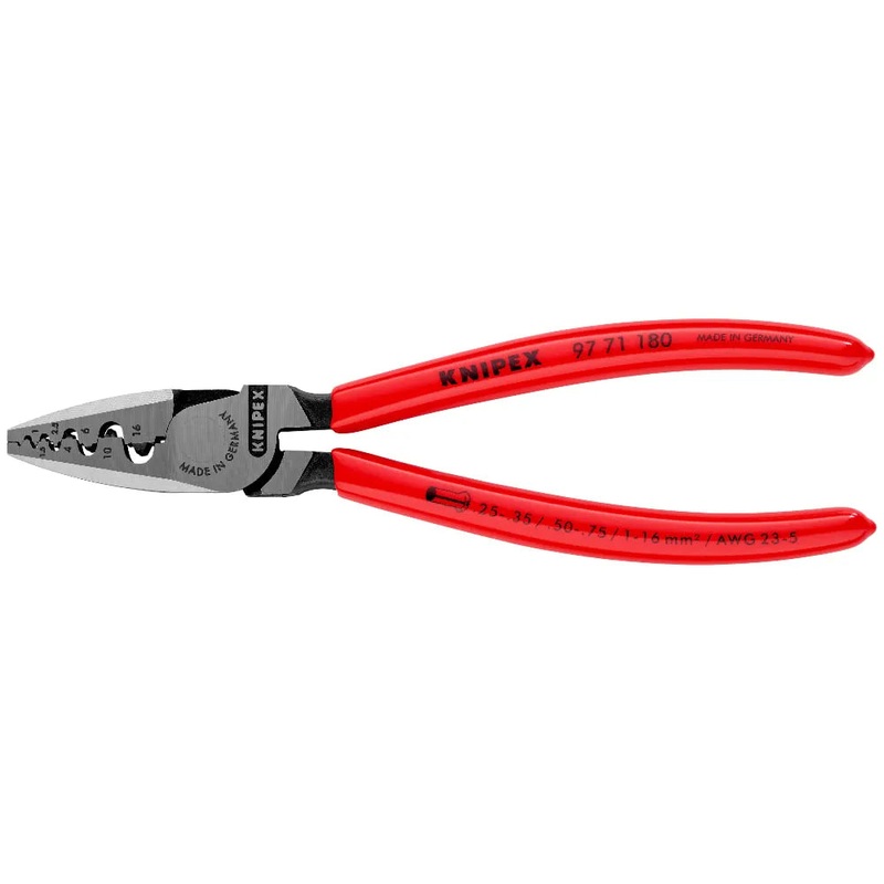 KNIPEX Crimping Pliers for Wire Ferrules 180 mm | 97 71 180