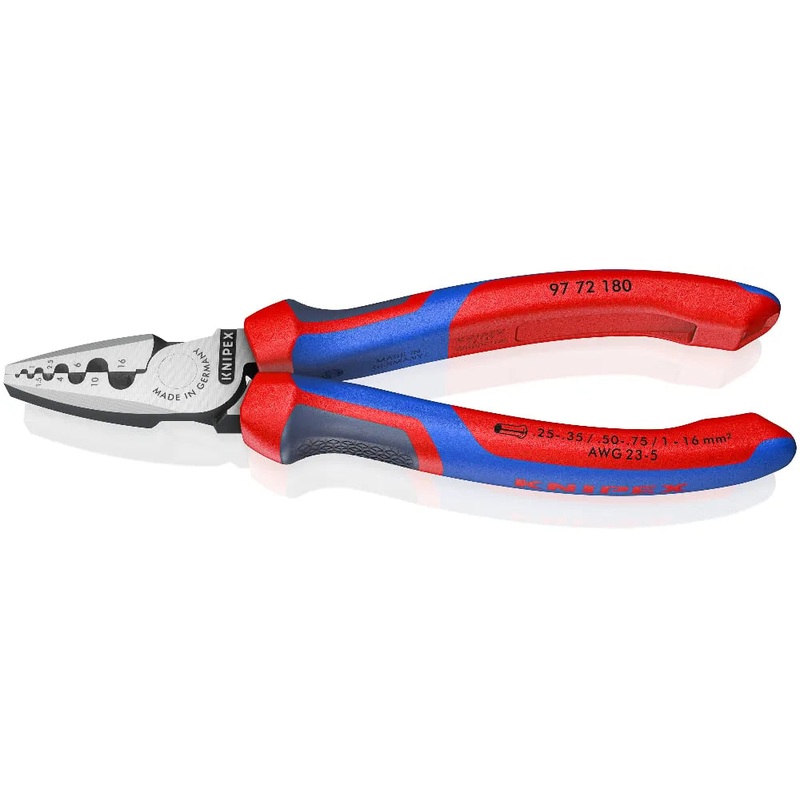 KNIPEX Crimping Pliers for Wire Ferrules 180 mm | 97 72 180
