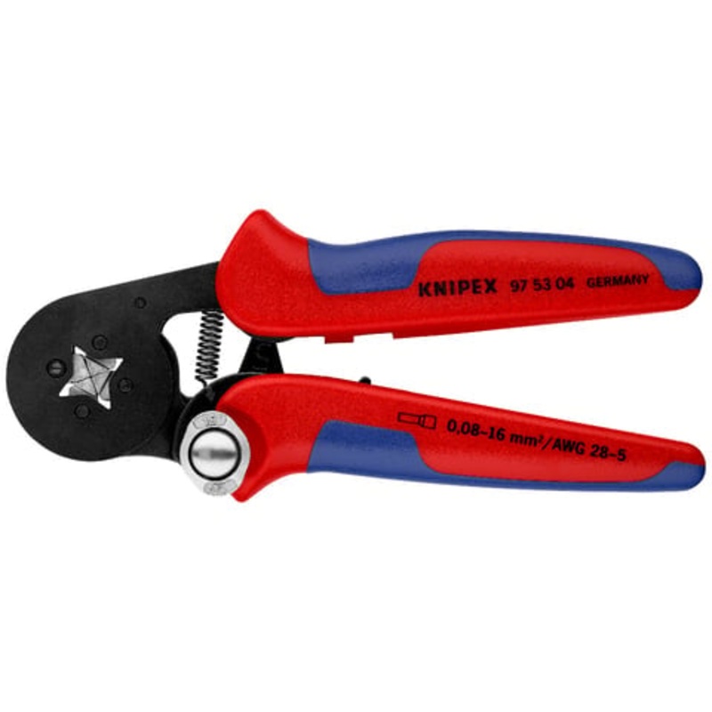 KNIPEX Self-Adjusting Crimping Pliers for Wire Ferrules with Lateral Access