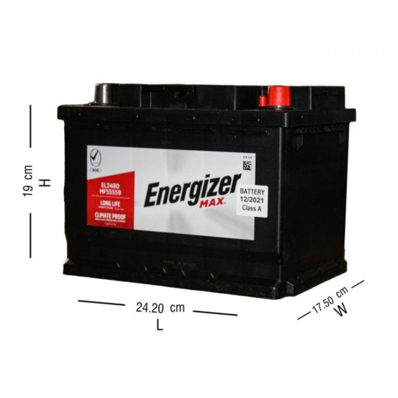 Car Battery-55 Amp Left Corner