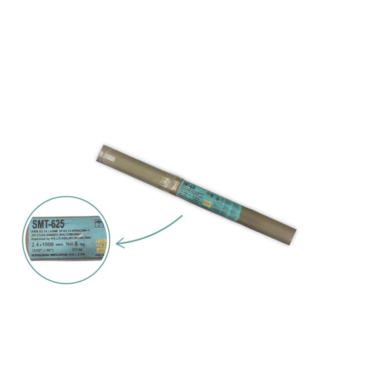 Hyundai 2.4mm Nickel-Based TIG Welding Rods 5kg-pack | SMT-625