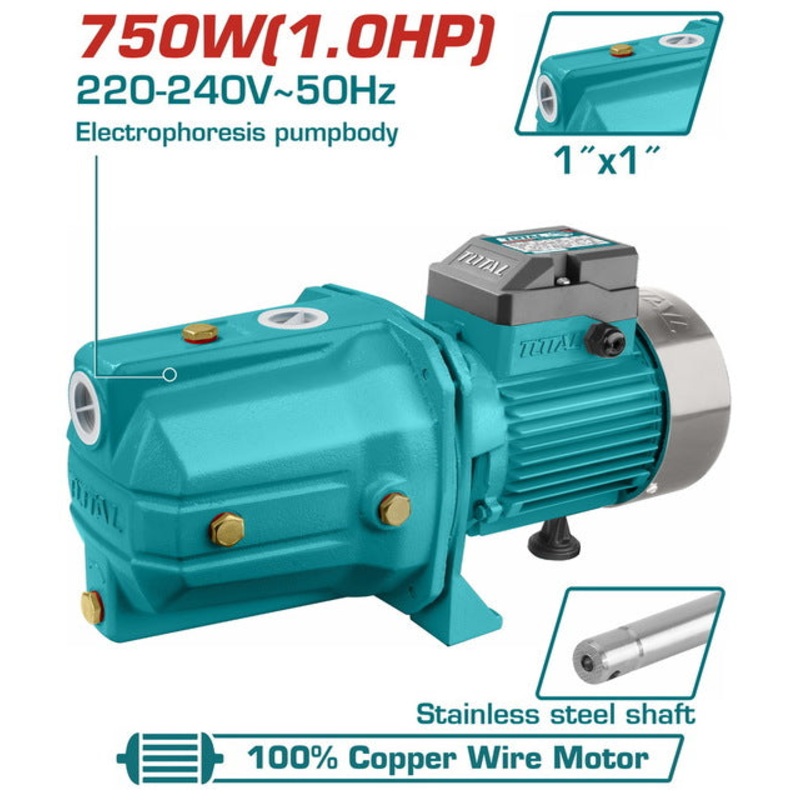 TOTAL SELF - PRIMING JET PUMP 750W (TWP37506)