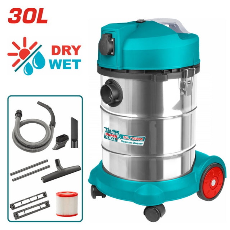 TOTAL Vacuum Cleaner Wet-Dry 1.400W (TVC14301)