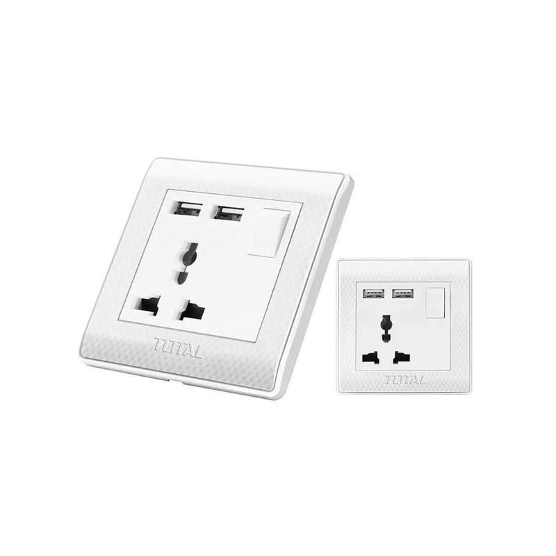Total 1 Gang 2&3 Pin 16 A Electric Universal Socket, THESST1116A