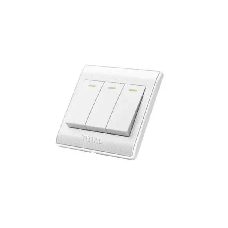 Total 3 Gang Switch Electric 1 Way 16A THESSH03101