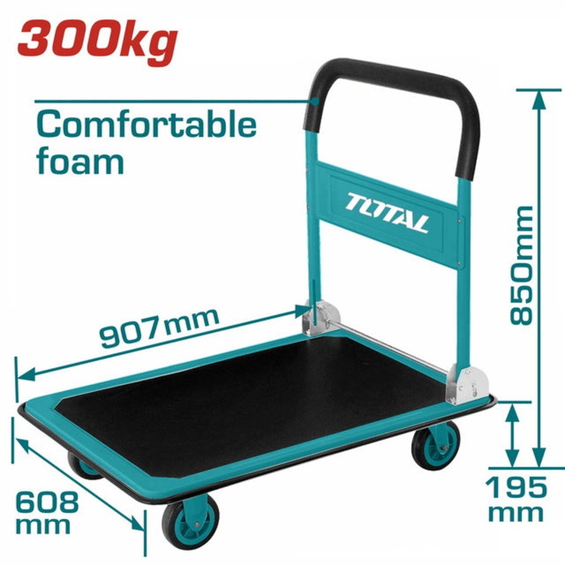 TOTAL Foldable Platform Hand Truck 300Kg (THTHP13002)