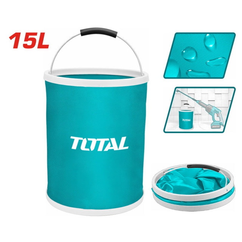 TOTAL Folding Bucket 15Lit (TGTFB15)