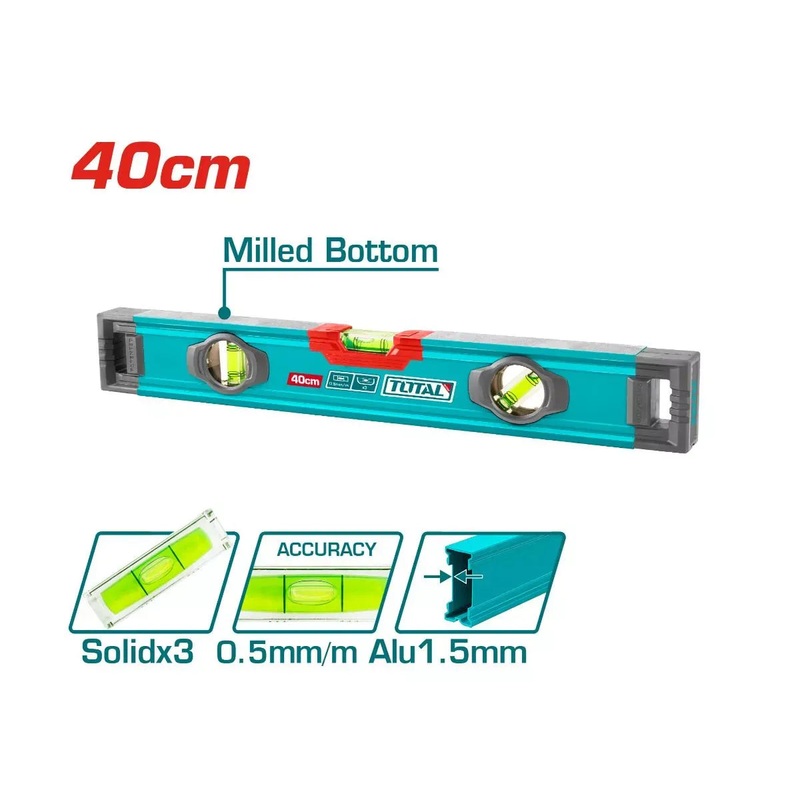 Bubble Level 40cm B3 Aluminum 1.5mm Socket - TMT24028