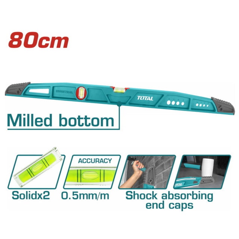 TOTAL Heavy-Duty Mason's Level 80cm (TMT221806)