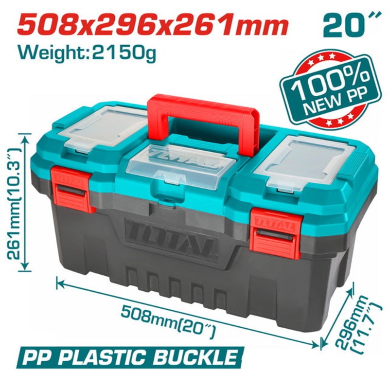 TOTAL Plastic Tool Box 20" (TPBX0201)