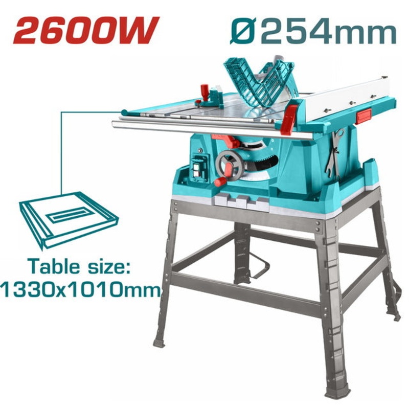 TOTAL Table Saw 2.600W / 254mm (TS526043)
