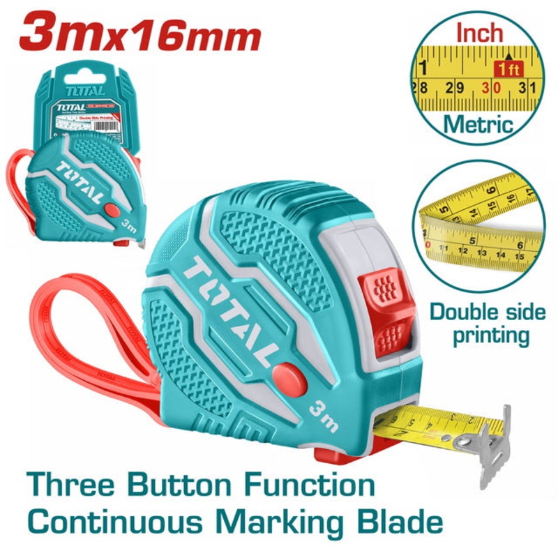 Total Tape Measure 3m x 16mm