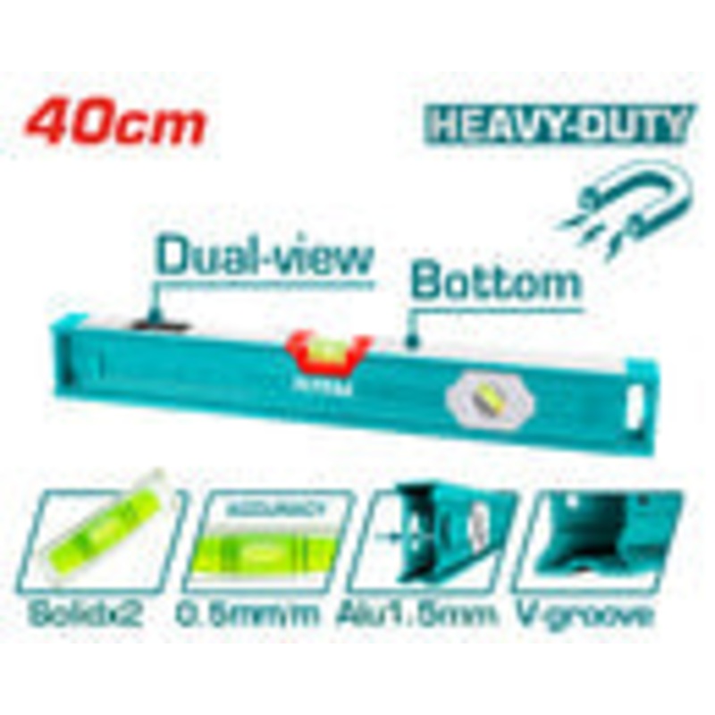 TOTAL TOOLS Spirit level with powerful magnets 40cm - TMT24056