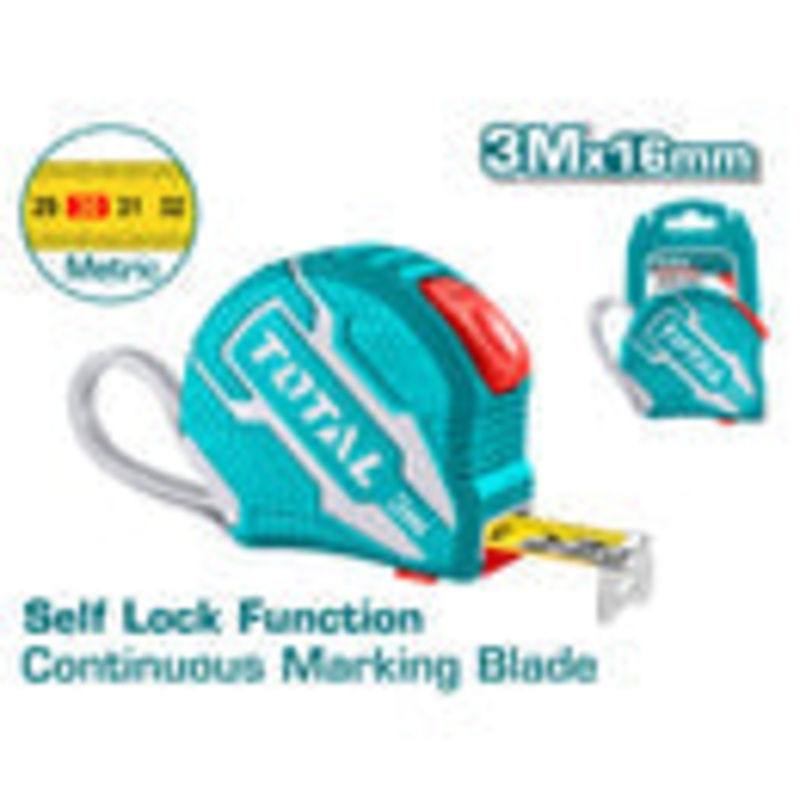 TOTAL TOOLS Steel Measuring Tape 3m x 16mm - TMT126231