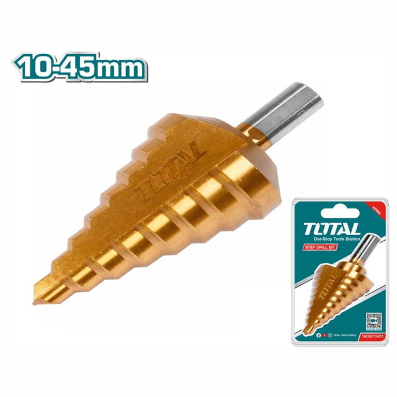 TOTAL Step Drill Bit 10 - 45mm (TAC8210451)