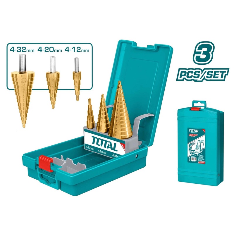 Total Step Drill Bit Set 3pcs TACSD2031