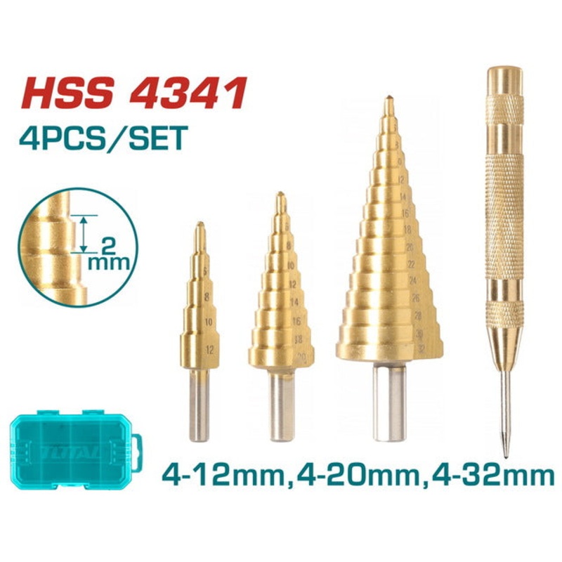 TOTAL Step Drill Bit Set (TACSD2041)