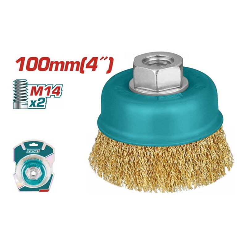TOTAL WIRE CUP BRUSHES 100mm (TAC31041)