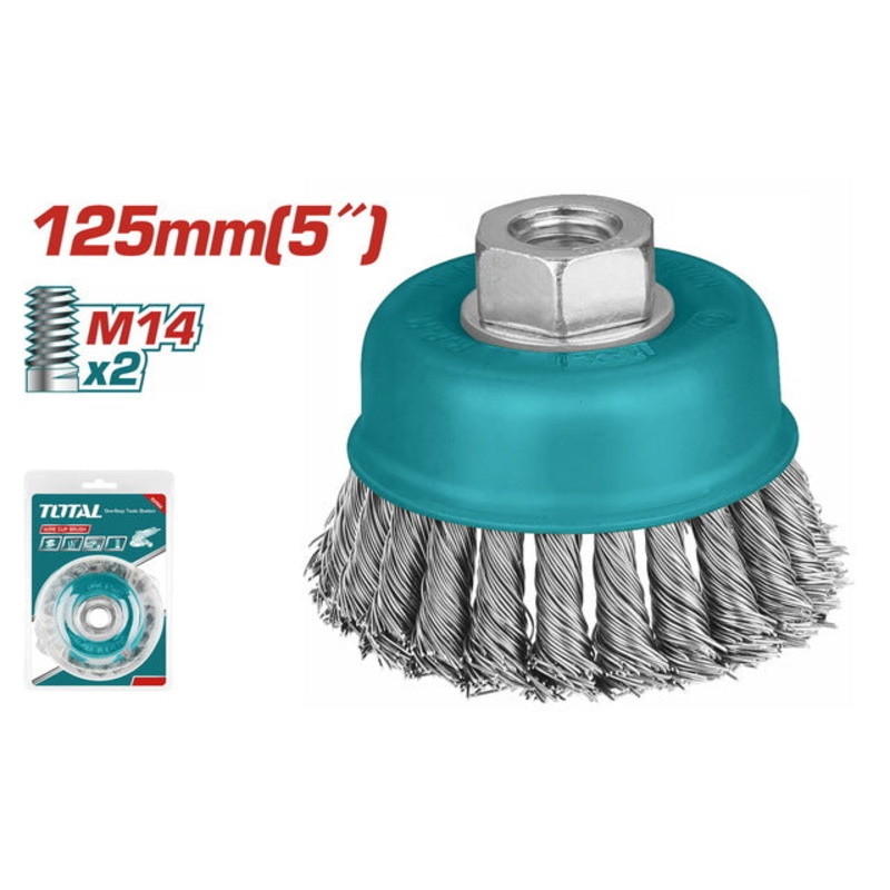 TOTAL WIRE CUP TWIST BRUSH 125mm (TAC32051)