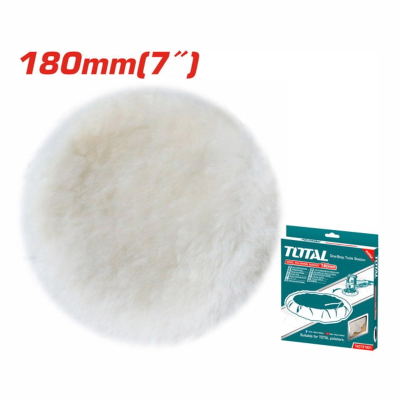 TOTAL WOOL POLISHING BONNET 180mm (TAC721801)
