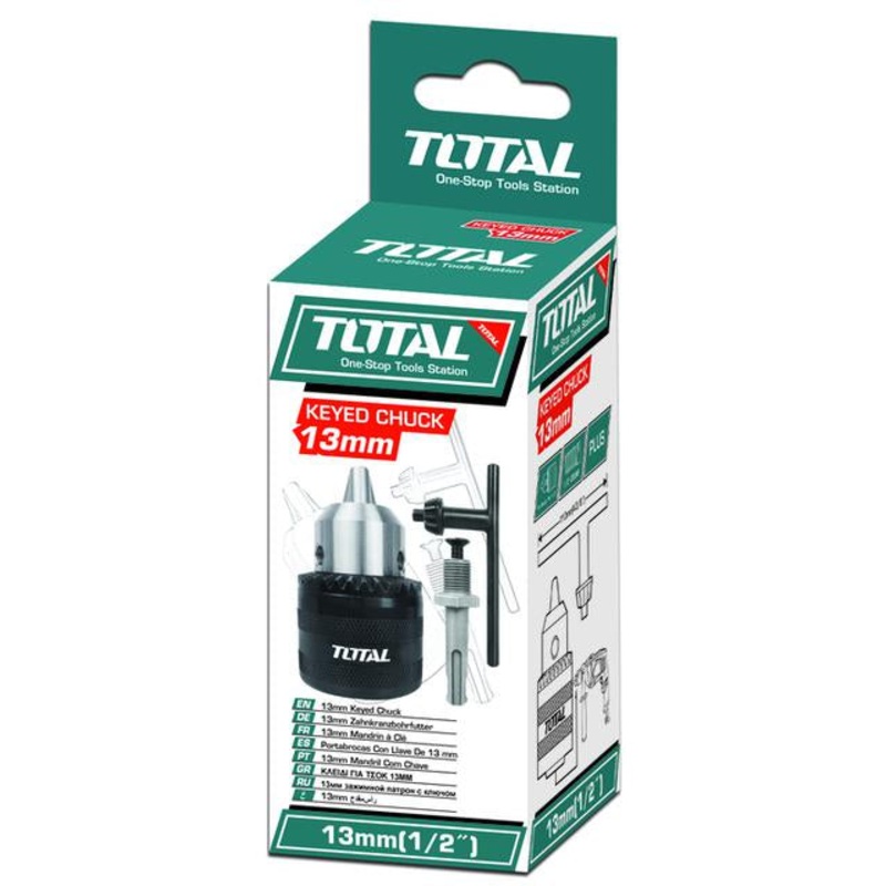 TOTAL CHUCK KEY 1/2" - 13mm WITH ADAPTOR (TAC451301.1)