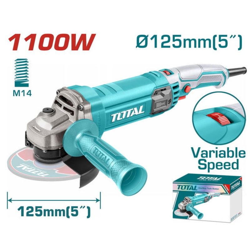 TOTAL Angle Grinder 1.100W - 125mm (TG110125565)