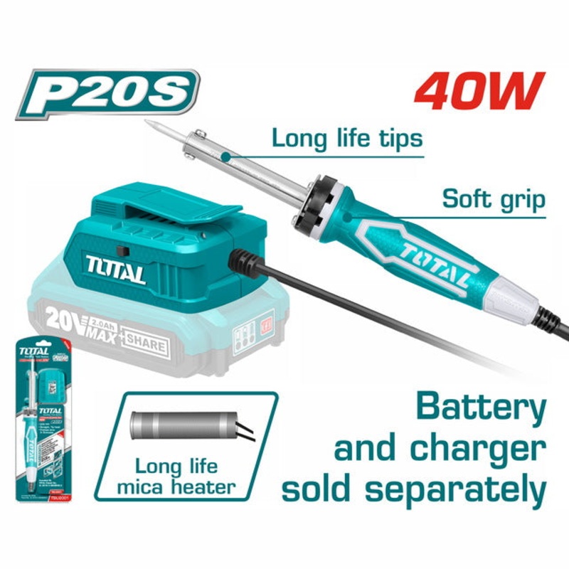 TOTAL Li-ion SOLDERING IRON 20V (TSILI2001)