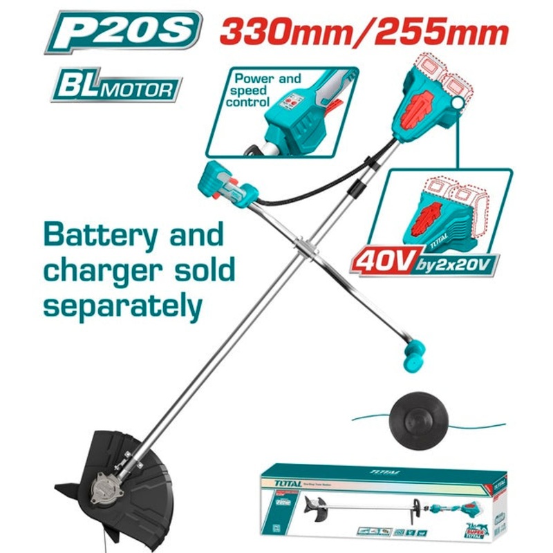 TOTAL Lithium String Trimmer And Brush Cutter 40V (TSTLI20018)