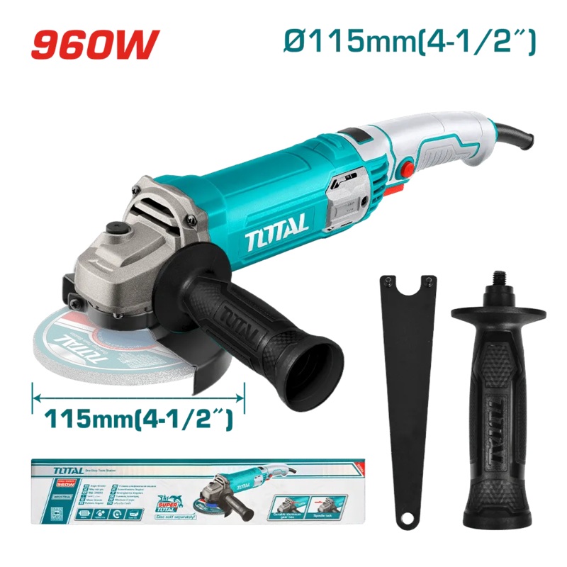Total Tools Angle Grinder 4.5'' 960 W