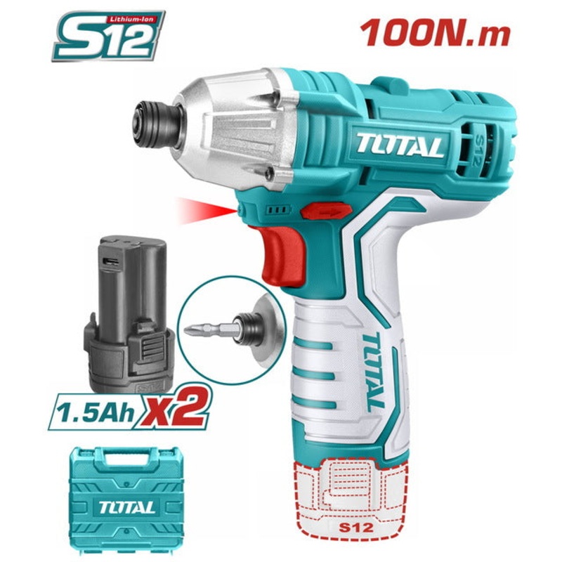 TOTAL CORDLESS IMPACT DRIVER Li-ion 12V (TIRLI1201)