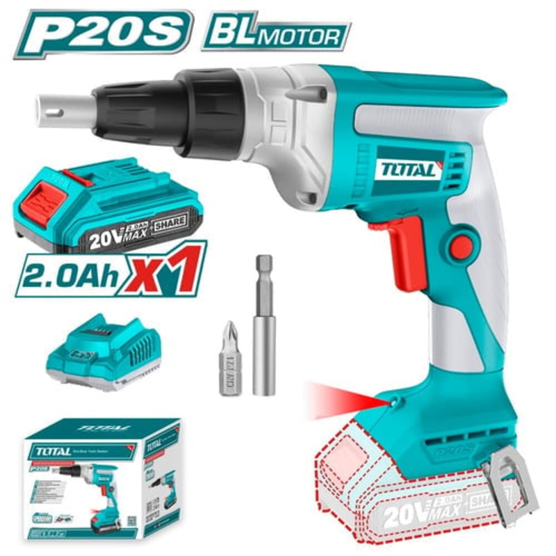 Total Cordless Screw Driver / Cordless Ceiling Drill 20V - BL Motor TDSLI204200