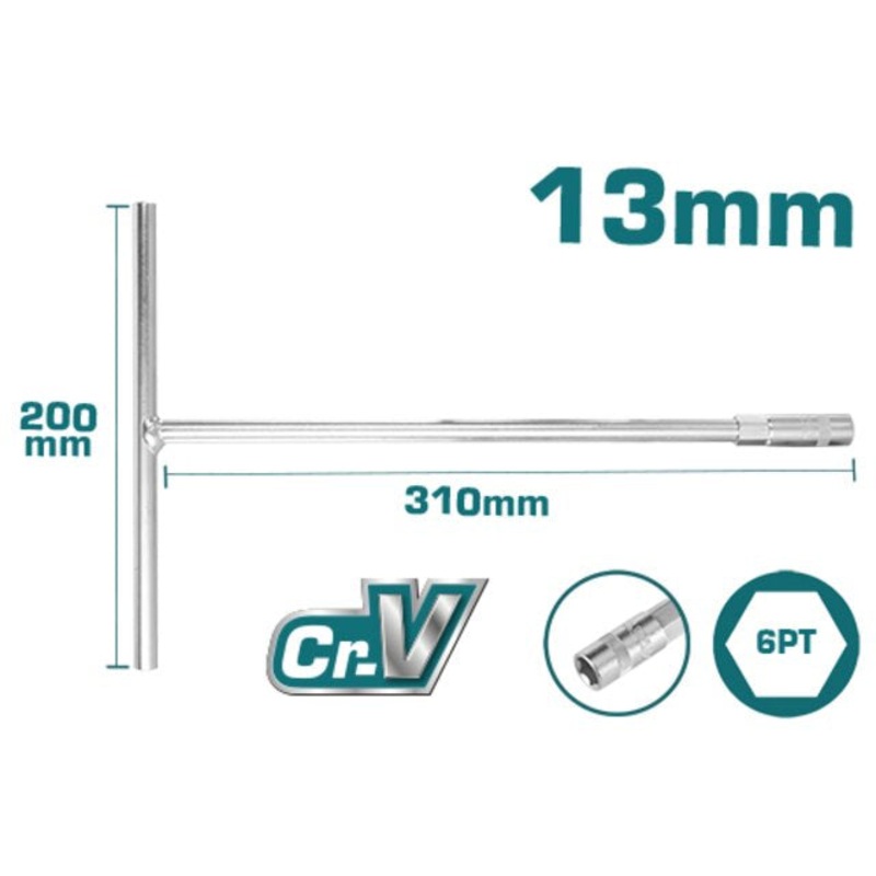 TOTAL T-Handle Socket Wrench 13mm (THTSW1306)