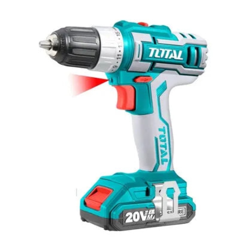 TOTAL TOOLS Lithium-Ion Cordless Drill 20V Max Torque 45NM - TDLI20021