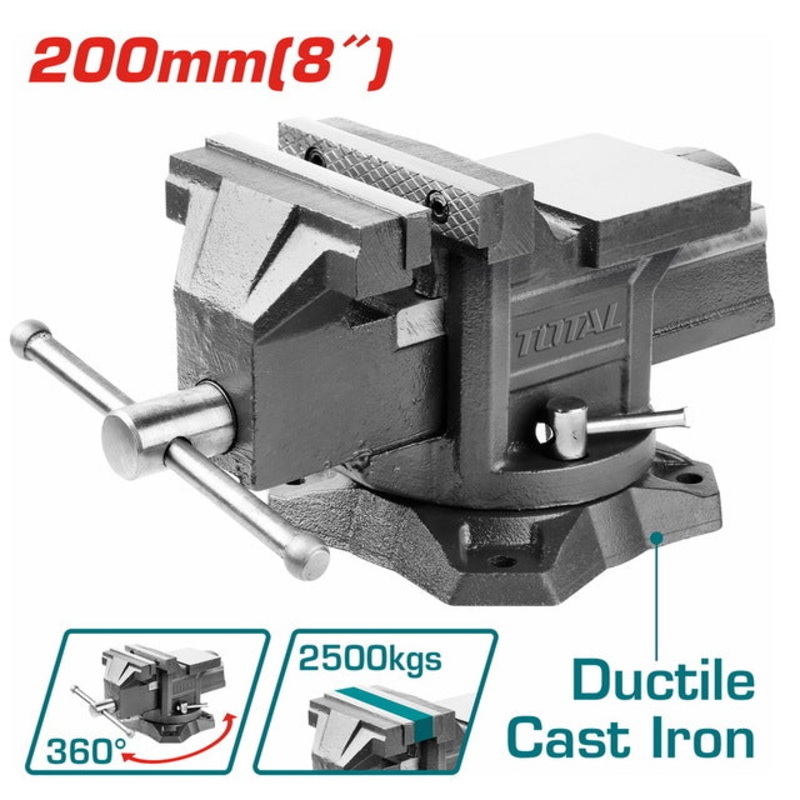 TOTAL BENCH VICE 8'' - 200mm (THT6186)