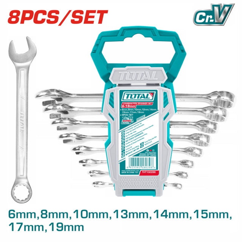 TOTAL Combination Spanner Set 8PCS (THT102286-I)