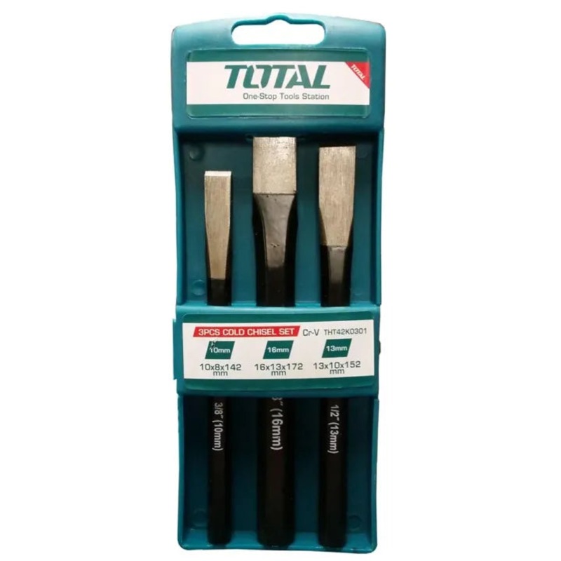 Total Industrial PRC THT42K0301 3 Pcs Cold Chisel Set Cr-V