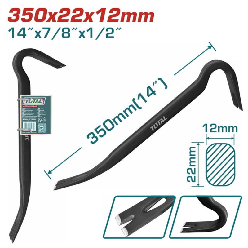 TOTAL WRECKING BAR 350mm (THT431142)